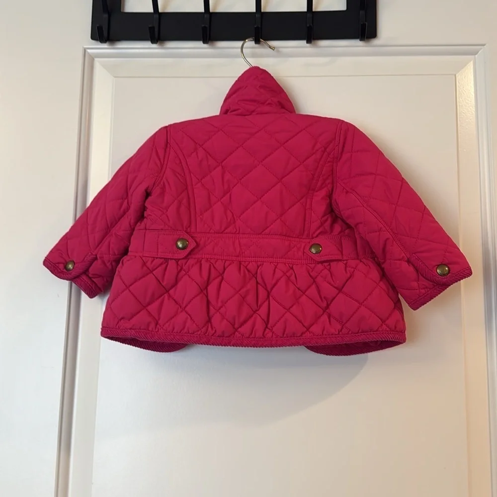 Ralph Lauren 6 months baby girls quilted jacket pink